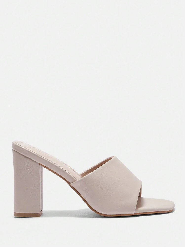 CUCCOO BIZCHIC Women Solid Color High Heel Sandals, Suitable For Daily Wear Elegant Basics Business Casual Business Chic Spring Shoes Spring Break Easter