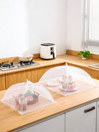 SHEIN 1pc Large Foldable Food Cover,Food Tent, Anti-Fly Kitchen & Outdoor Camping Mesh Tent,Pop-Up Food Nets, Mesh Food Covers For Outside,Picnic Accessories, Food Covers For Outside,Reusable And Collapsible Christmas For Holiday Gift Giving