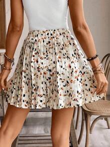 SHEIN Frenchy Women's Summer Pleated Texture Skirt,Teacher Clothes,4th Of July Outfits,Business Casual Women,Wedding Skirt,Back To School Outfits,Old Money Style, Bridgerton Summer,Beach Women Skirt Winter - Multicolor - View 2