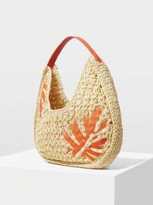 MOTF PREMIUM 女性編織熱帶圖案鉤織肩袋