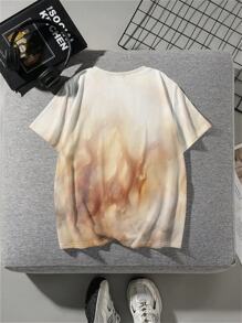 SHEIN Tween Boy Fine Horse/ Casual Minimalist Horse Pattern Round Neck Short Sleeve T-Shirt Suitable For Summer - White - View 3
