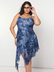 Forever 21 Summer Y2K Pattern Butterfly Plus Size Women's Cami Dress