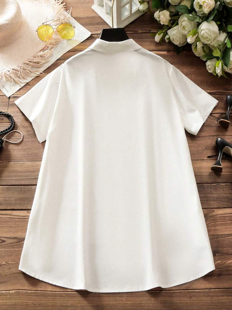 Plus Size Women's Simple Daily Printed Shirt