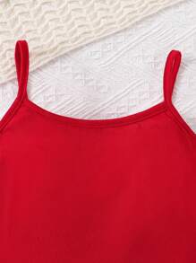 SHEIN Explorewe 少女印花T卹和緊身連體褲休閒2件套裝 - 白色 - 查看 3