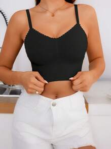 Shein Underwear&Sleepwear Basics 3 قطع من حمالات الصدر الرياضية بتصميم متباين من الدانتيل و بالون متماسك، ضروريات اليوجا