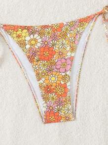 SHEIN Swim Floral Print Holiday Bikini Set With Shoulder Straps For Women, Pattern Random Summer - Multicolor - View 3
