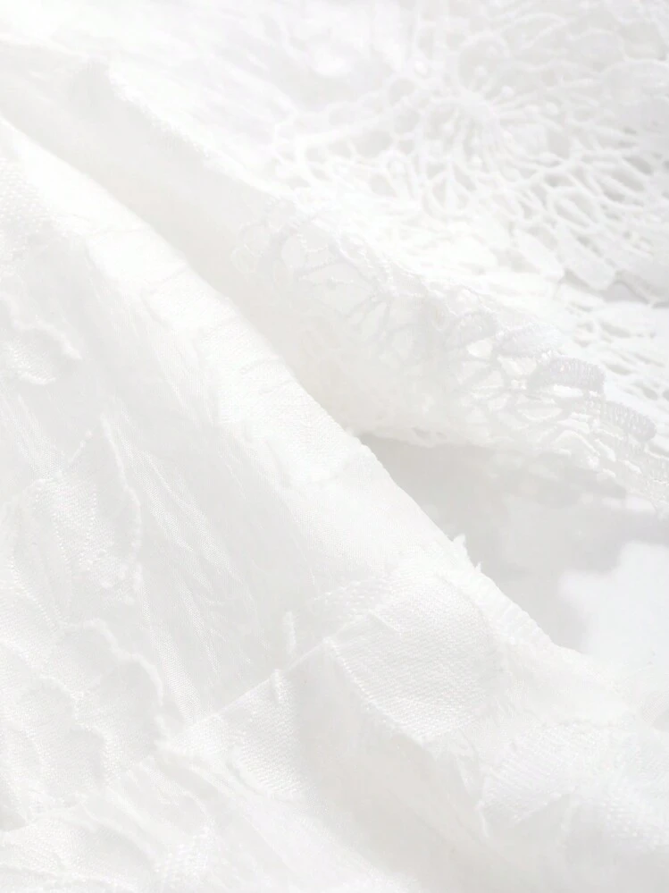 DAZY Vestido feminino simples e elegante de manga curta para ocasiões casuais, ideal para aniversários e formaturas. - Branco - Ver 8