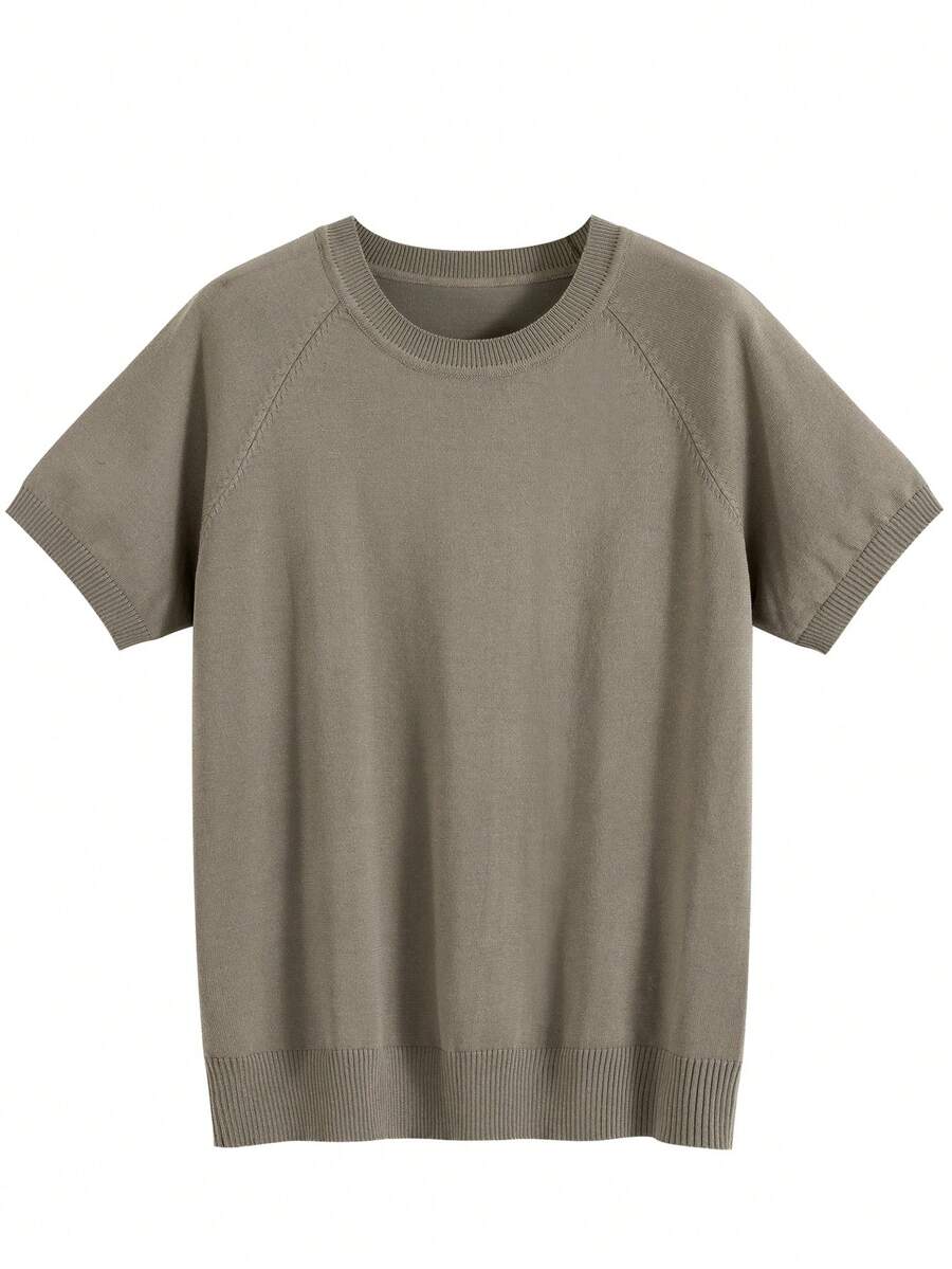 GIGOGOU 女士基础款休闲短袖针织T恤，夏季