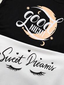 Conjunto de dos piezas para niña preadolescente, simple y elegante, con pantalones cortos estampados y camiseta de manga corta, ropa para estar en casa