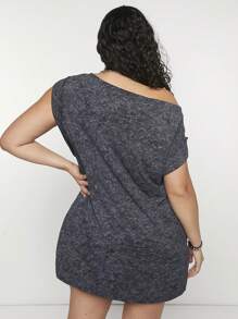 Forever 21 Summer Y2K Punk Pattern Plus Size Women's Dress - Black - View 2