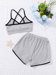 Tween Girl Grey Underwear Set - Grey - View 2