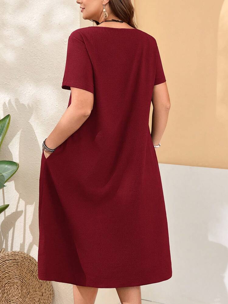 Plus Size Geometric Floral Summer Countryside Dress