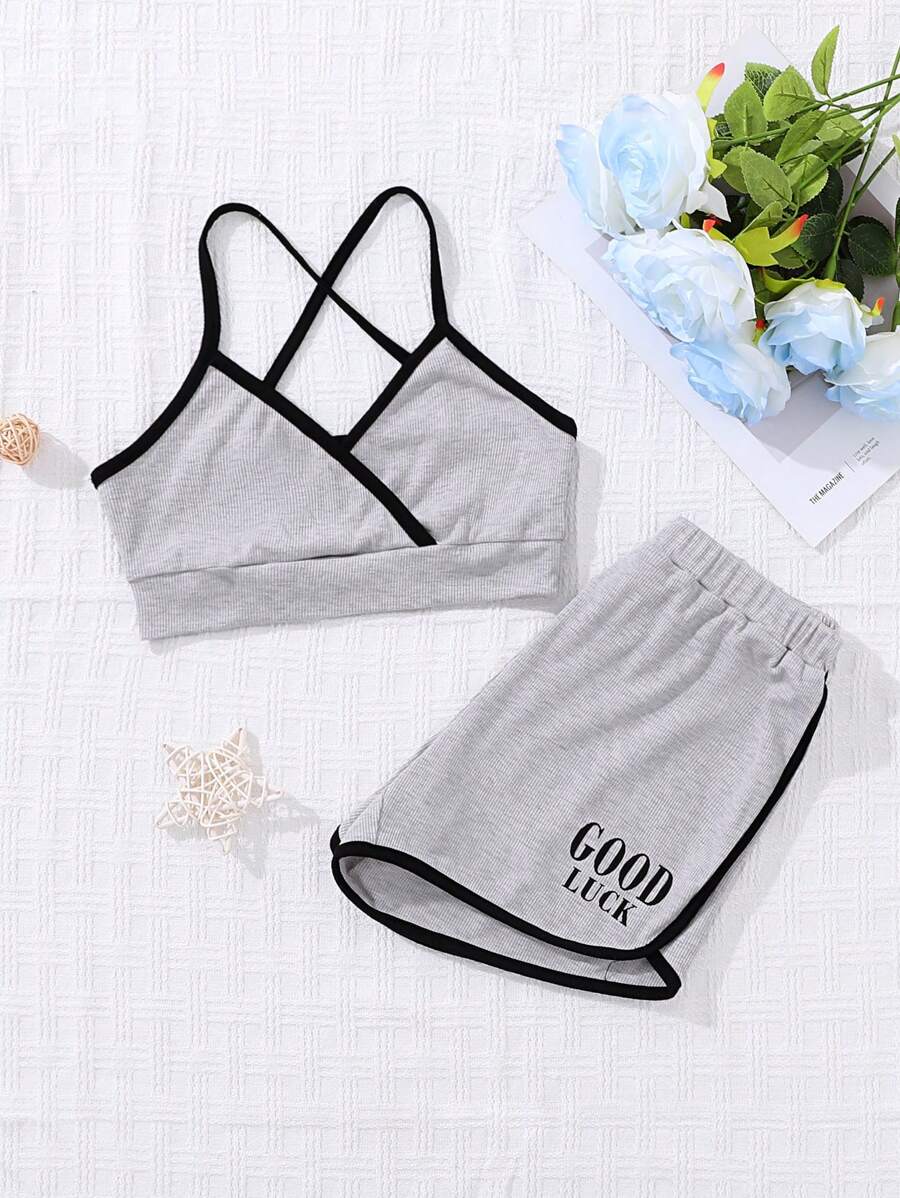 Tween Girl Grey Underwear Set - Grey - View 1