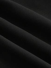 SHEIN MOD Women's Multi-Layer Frill Trim Splice Chiffon Black Skirt - Black - View 3