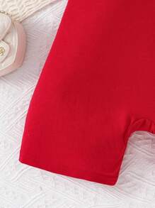 SHEIN Explorewe 少女印花T卹和緊身連體褲休閒2件套裝 - 白色 - 查看 5