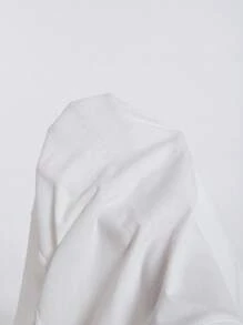 SHEIN EZwear Chất rắn Ren lên trở lại Áo hai dây - trắng - Xem 7