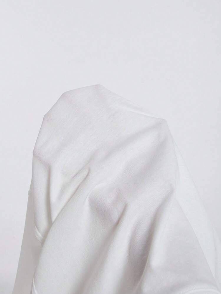 SHEIN EZwear Chất rắn Ren lên trở lại Áo hai dây - trắng - Xem 7