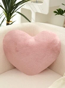 1 chiếc gối tựa hình trái tim mềm mại và ấm áp dành cho phòng ngủ ký túc xá nữ, thích hợp cho giường ngủ học sinh, trang trí ký túc xá, ghế sofa phòng khách, đầu giường phòng ngủ, trang trí tạo không khí, mềm mại và thoải mái. - Bụi hồng - Xem 2