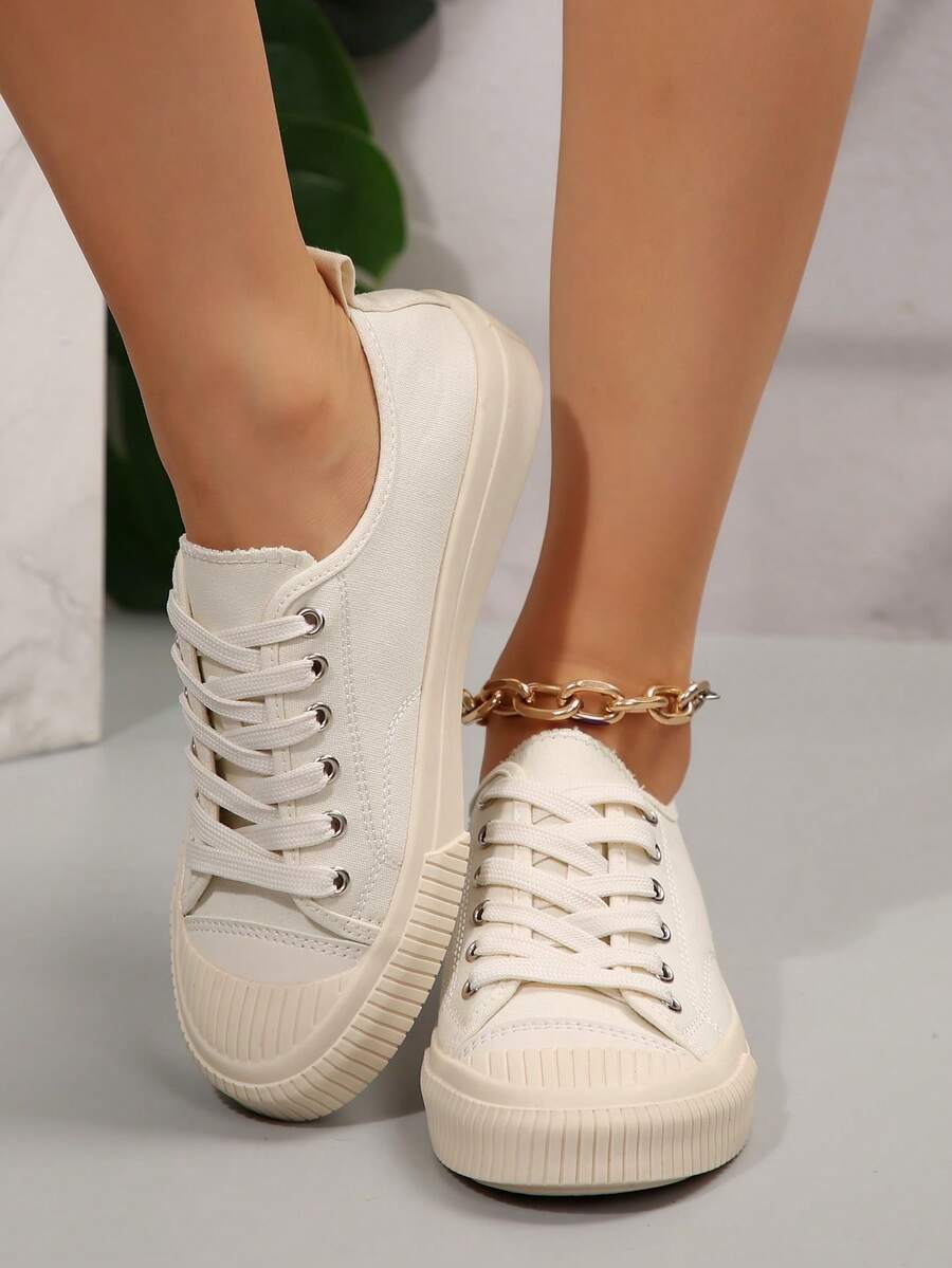 Giày Thể Thao Nữ 2024 Mới Xuất Hiện Giày Thể Thao Thông Thường, Cổ Thấp, Màu Xanh Lá Cây - trắng - Xem 1