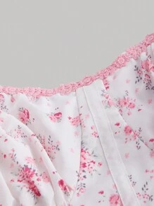 Girlism Đầm dự tiệc trà mini họa tiết chấm bi hoa hồng cổ điển cho bé gái tuổi teen, dây đeo xếp nếp, nhiều lớp, phù hợp cho ngày lễ tình nhân, mùa xuân, mùa hè và sinh nhật - Hồng - Xem 4