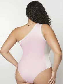 Forever 21 Bodycon Plus Size Women's Sport Bodysuit - Pink - View 2