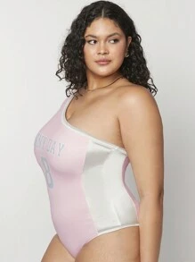 Forever 21 Bodycon Plus Size Women's Sport Bodysuit - Pink - View 5