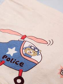 男童可愛卡通印花短褲 - 彩色 - 查看 3