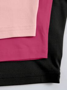 SHEIN Unity Women's Summer Solid Color Round Neck Short Sleeve Casual T-Shirt