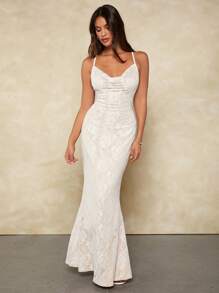 Forever 21 Love And Lemonade  Homecoming Dress Mermaid Dress Formal Gown - White - View 9