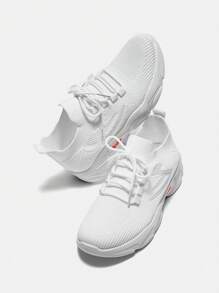 CUCCOO BASICS Women White Fashion Floral Printing Breathable Lightweight Outdoor Casual Sports Shoes Vacation Shoes Summer Casual Sports Shoes Casual Shoes School Supplies Back To School Shoes For Women Sneakers Spring Shoes Easter Tainers