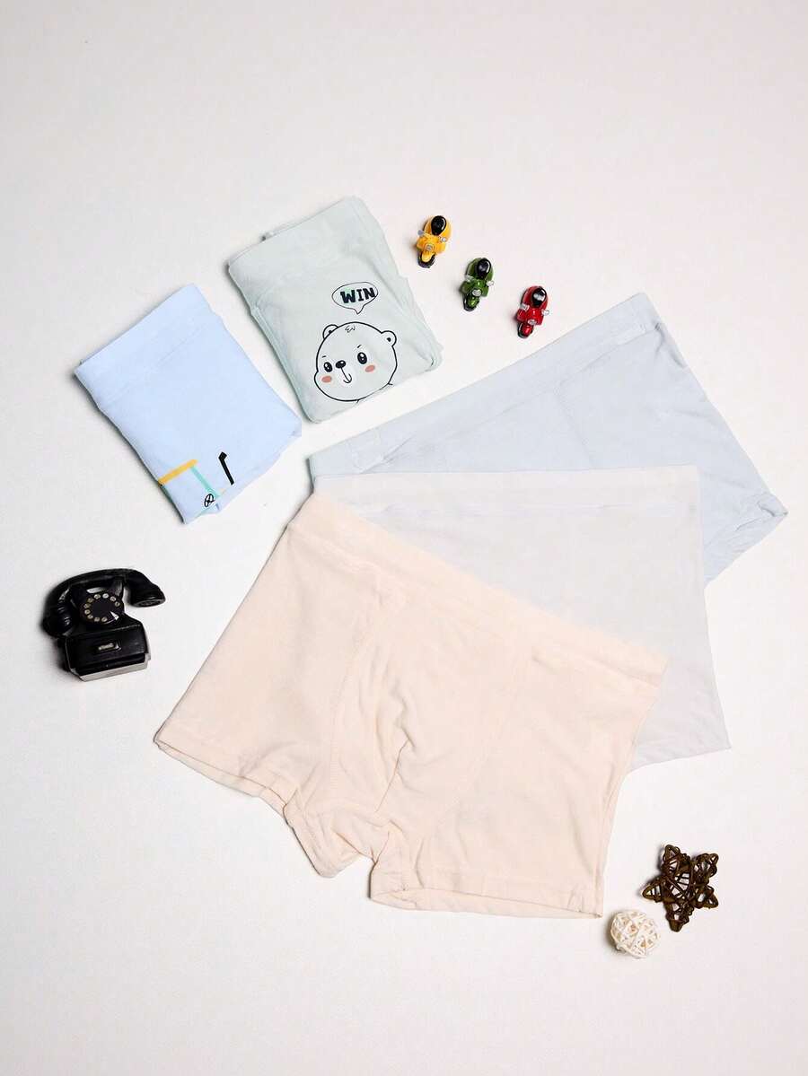 男童可愛卡通印花短褲 - 彩色 - 查看 1