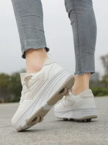 青少年轮式运动鞋，拼色休闲运动鞋