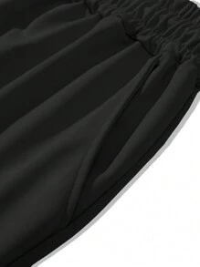 Manfinity Homme Conjunto De Camiseta De Manga Corta Y Pantalones Cortos Con Eslogan Para Hombres - Multicolor - Ver 8