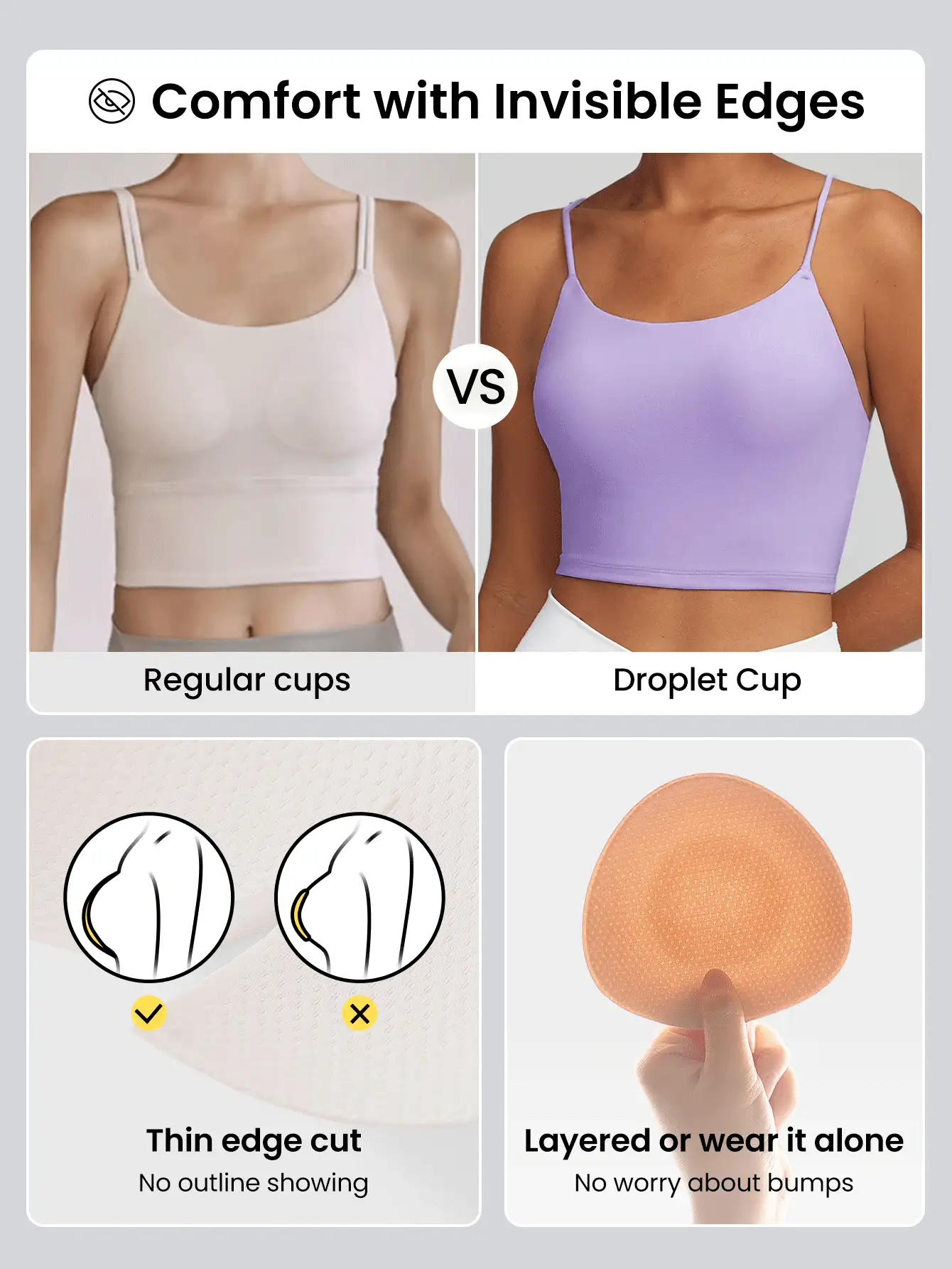 FeatherFit™ Crisscross Back Loneline Sports Bra Tank Top Light Support Low Impact Yoga Pilates Daily