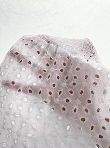 SHEIN Clasi Camisa A-line de cuello cuadrado de moda para mujer de talla grande en unicolor con cintura ajustable con cordón