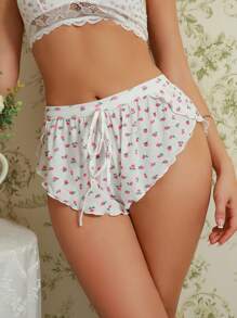 FloralLove Bóxers Briefs Estampados Florales Con Nudo En La Parte Frontal
