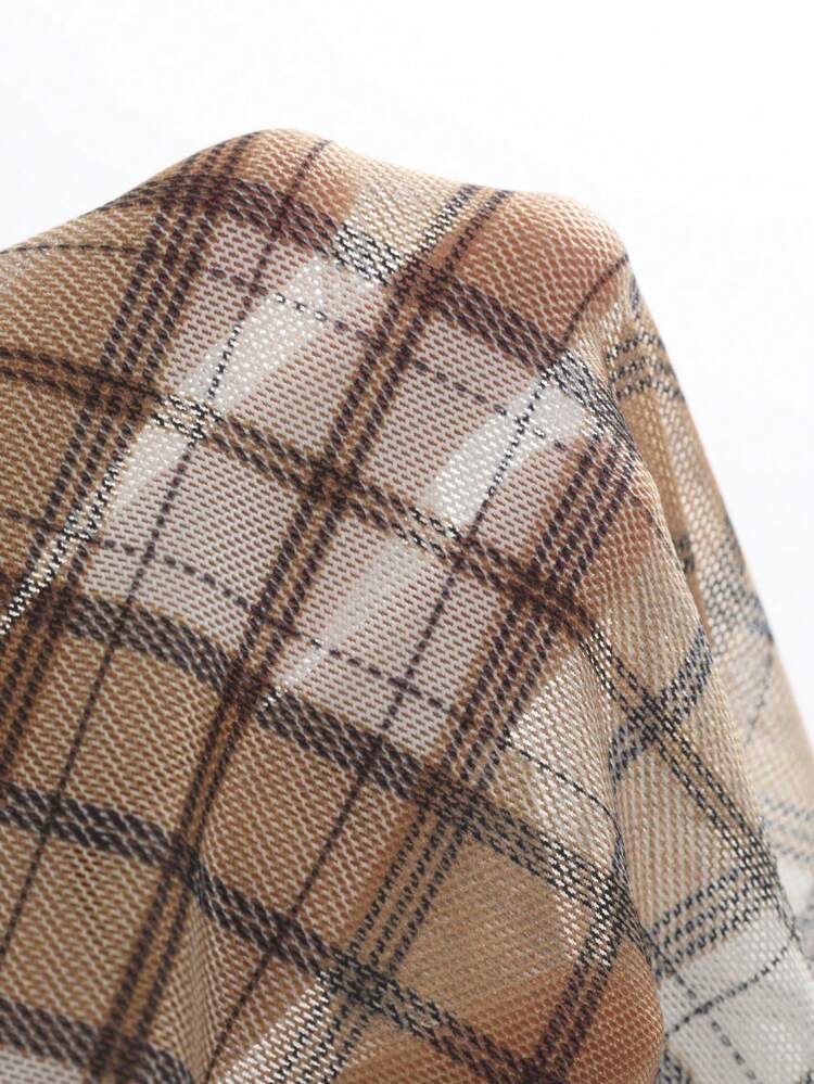 Women's Fashion Plaid Sleeveless Dress Sundress,Casual Women Dresses