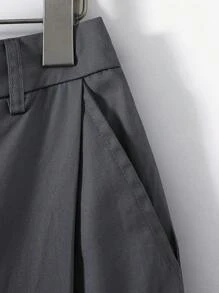 Teenager Jungen einfarbige, gerade Lässig hose mit Taschen und Knopfleiste