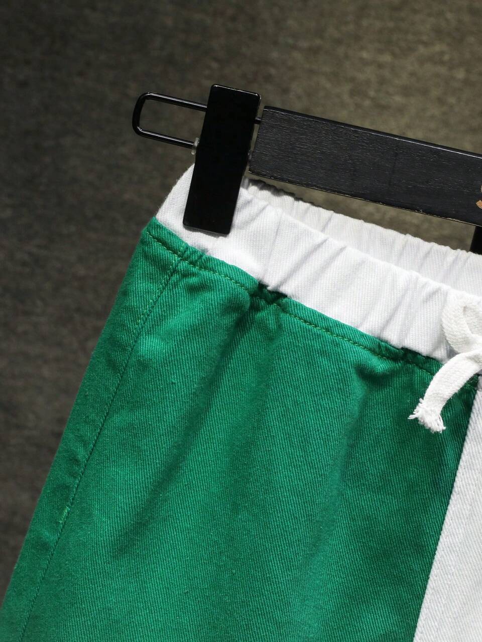 Tween Boys'Casual Color Block Loose Straight Leg Denim Shorts,For Summer