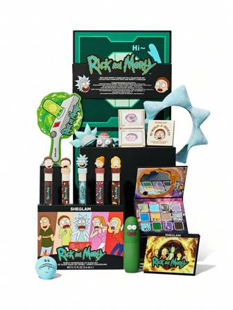 Rick and Morty X SHEGLAM ColeccióN Completa Set De Regalo De Maquillaje Con Brillo De Labios, Rubor, BáLsamo, Paleta De Sombras De Ojos, Polvos Compactos, Spray Fijador, Espejo De Mano, Esponja De Maquillaje, Caja De Regalo, Kit De Maquillaje Marca Belleza Maquillaje CosméTico Para Mujeres NiñAs Perfecto Para Invierno Ideal Para Y2K Elegante Moda Adecuado Para CumpleañOs Navidad Regalo Fiesta Listo Mejor Color