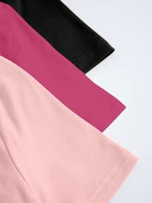 SHEIN Unity Women's Summer Solid Color Round Neck Short Sleeve Casual T-Shirt