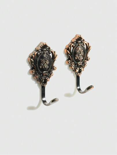 Goth خطافات معدنية للمناشف و المعاطف العتيقة الرائعة 2 قطعة