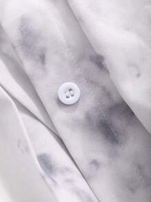 DAZY 女士时尚印花衬衫和裙子两件套，秋季女装 - 紫色 - 查看 8