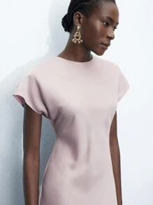 Maija Casual French Style Ladies' Bat Wing Sleeve Round Neck Summer Dress