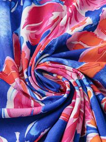 Soleia WYWH Ladies' Holiday Leisure Graduation Season Back To School Season Garden Afternoon Tea Party Lunch Watercolor Flowers Multi-Color Elastic Skirt