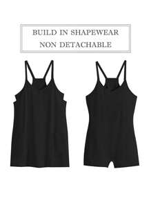 SHEIN Sport Studio 2 In 1 Look Sport Dress With Pockets Short Black Dress Athletic Dress