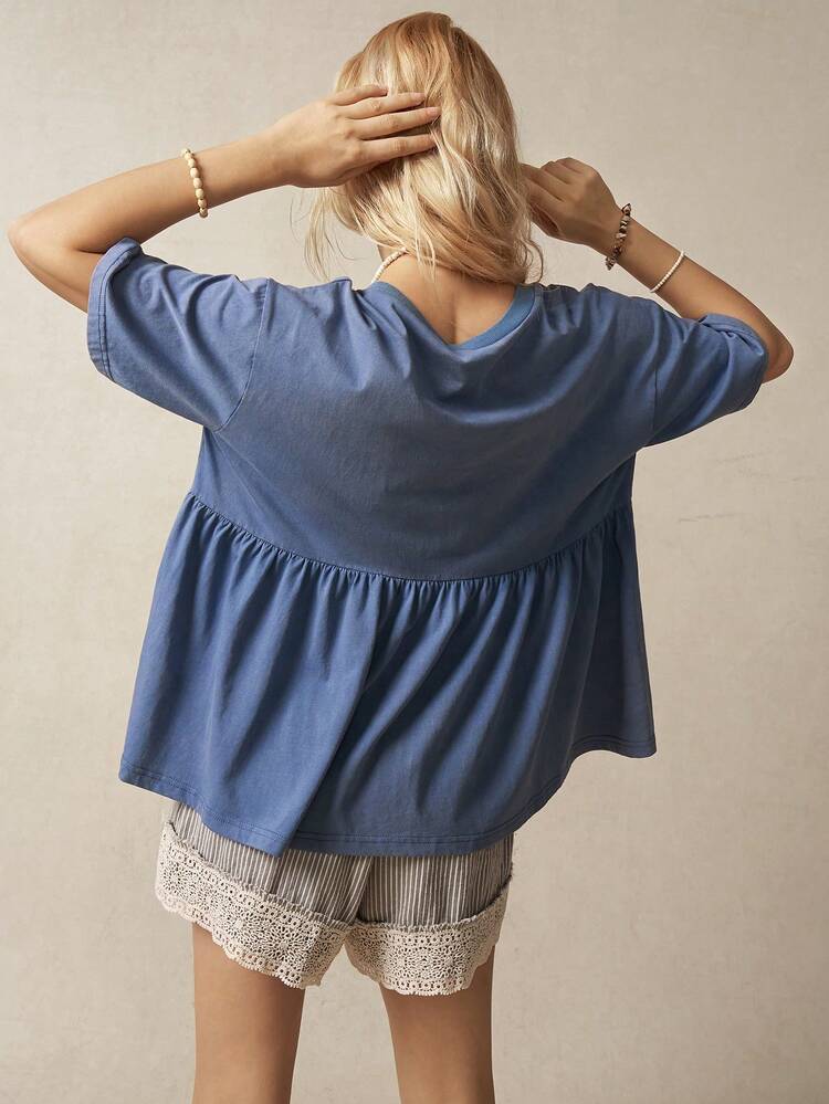 Women Vacation Basic V-Neck T-Shirt