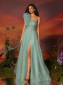 Váy tiếp khách VIPGIRL Mint Blue đính ngọc trai, trang phục trang trọng sang trọng và thanh thoát cho tiệc, tiệc tùng, trình diễn thời trang - Màu xanh bạc hà - Xem 7