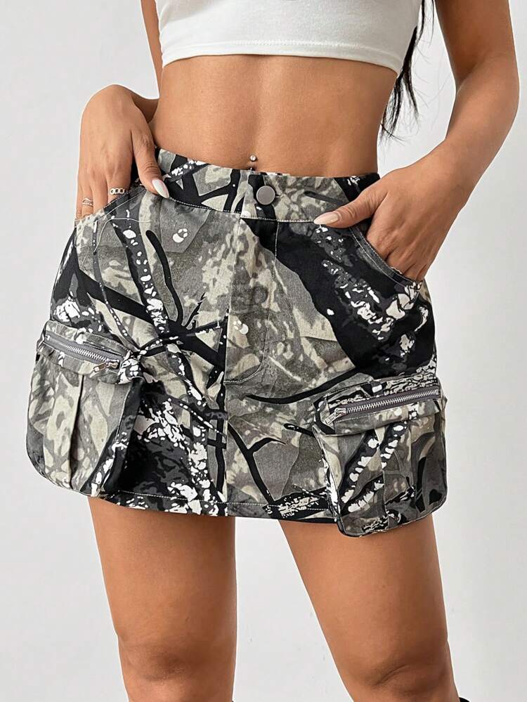 Women's Casual Printed Simple Daily Skirt (Random Print)