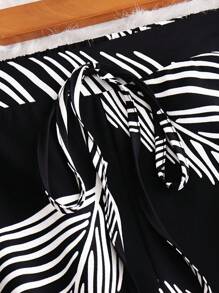 Linhara Plus Size Women's Printed Casual Daily Pants Fall Cloth For Women - Black - View 7